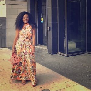 Long- ankle length print dress